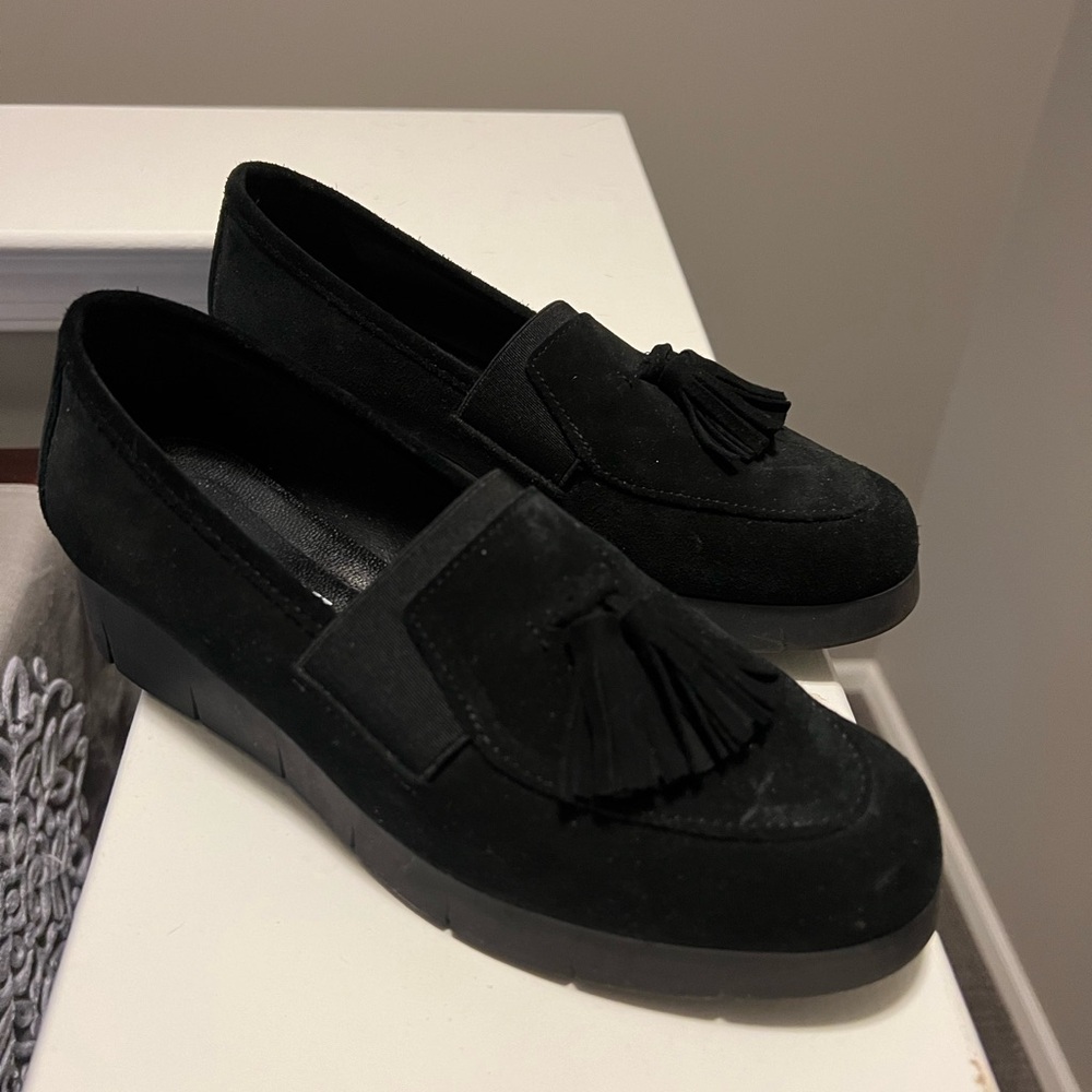 Cordani Wedge Loafer Blk Suede